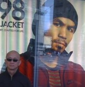 Pacquiao with The Adobo Chronicles publisher (foreground)