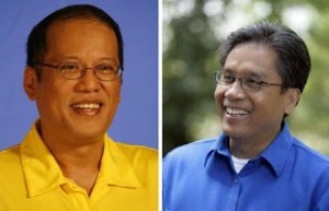Aquino, left and Roxas, right