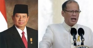 Two presidents: Indonesia, left and Philippines, right