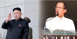 North Korea's Kim Jong Un, left, and the Philippines' NoyNoy Aquino