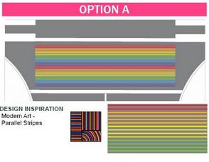 The winning crosswalk design for 18th and Castro streets