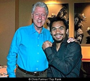 Clinton with Pacquiao