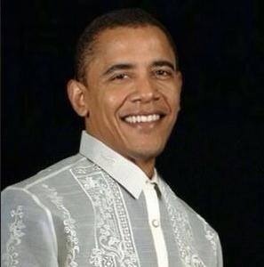 Obama in a Barong Tagalog