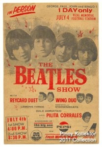 Beatles Philippine Concert poster, circa 1966