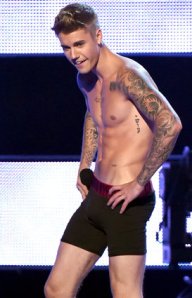 Bieber in his Calvin Klein underwear (Photo by Jeff Kravitz/FilmMagic)