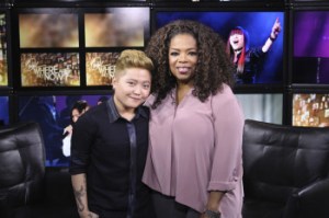 Charice, left, with godmother Oprah Winfrey