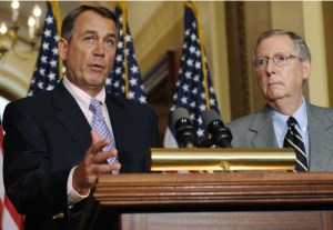 Boehner, left and McConnell