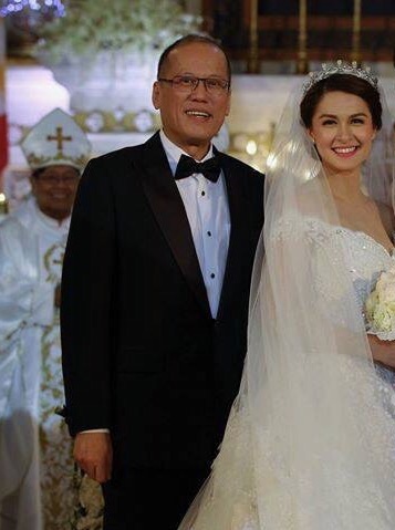 President Aquino and bride Marian Rivera