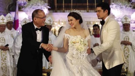 Rivera and Dantes, with Best Man President Aquino.