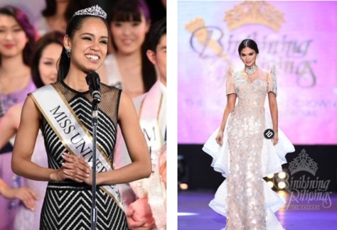 2015 Miss Japan, left, and Miss Philippines