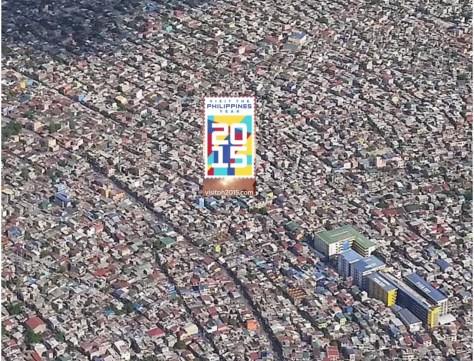 Pasig, Philippines from the air: 