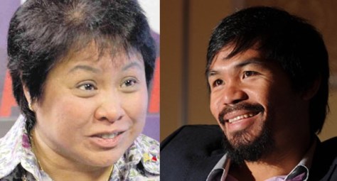 Henares, left, and Pacquiao