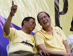 During good times: Binay, left, and Aquino