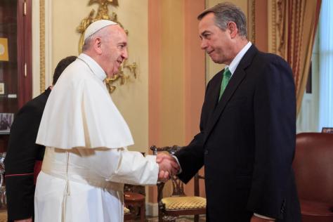 Boehner's private audience with Pope Francis at the U.S. Capitol on Thursday