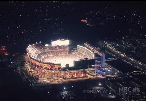 Levi's Stadium at night - Screen grab (NBC Bay Area)
