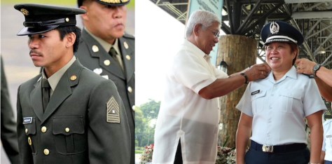 Lt. Col. Pacquiao, left, and Lt. Col. Henares