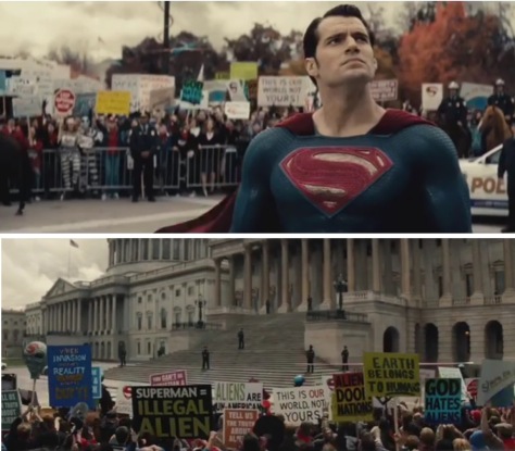 Controversial scene from 'Batman v Superman' (screen capture)