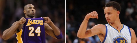 Bryant, left, and Curry