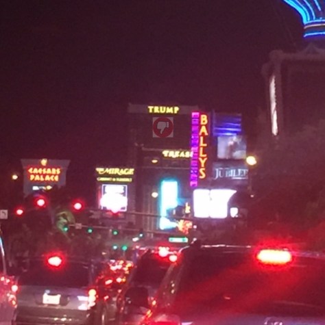 View of the protest from Las Vegas Boulevard (Photo: The Adobo Chronicles)