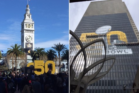 Super Bowl City at San Francisco's Embarcadero
