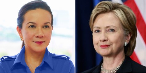 Poe, left, and Clinton