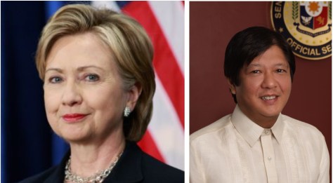 Clinton, left, and Marcos